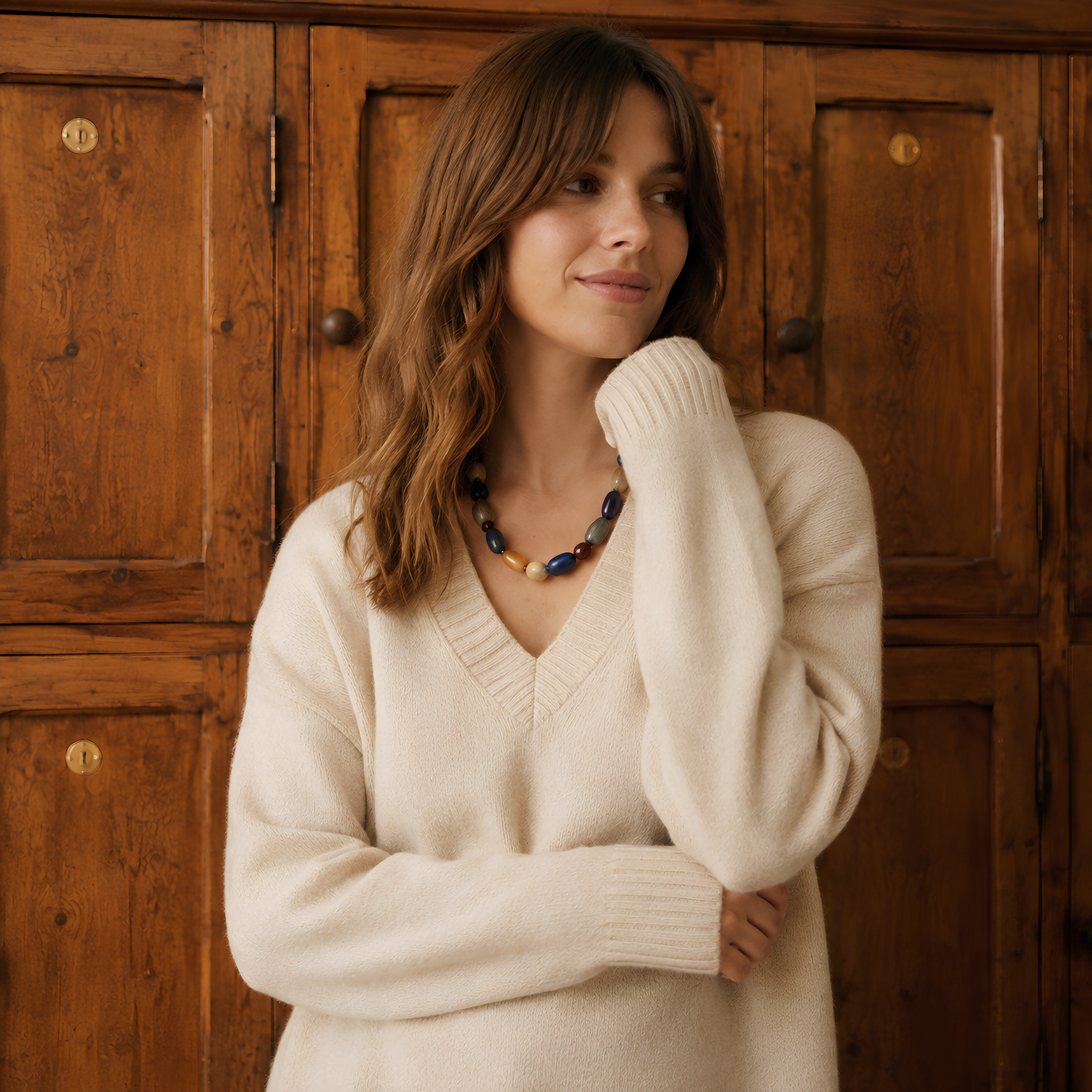Vera Nursing Knit in Oat Marle