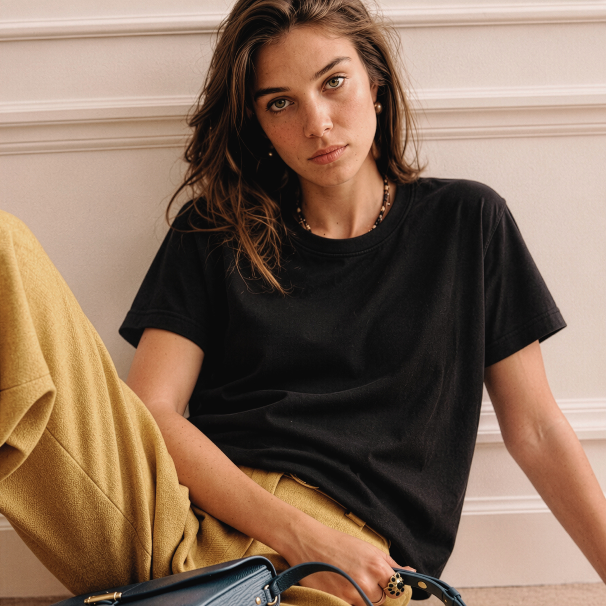 Organic Cotton Maternity & Nursing T-Shirt in Black
