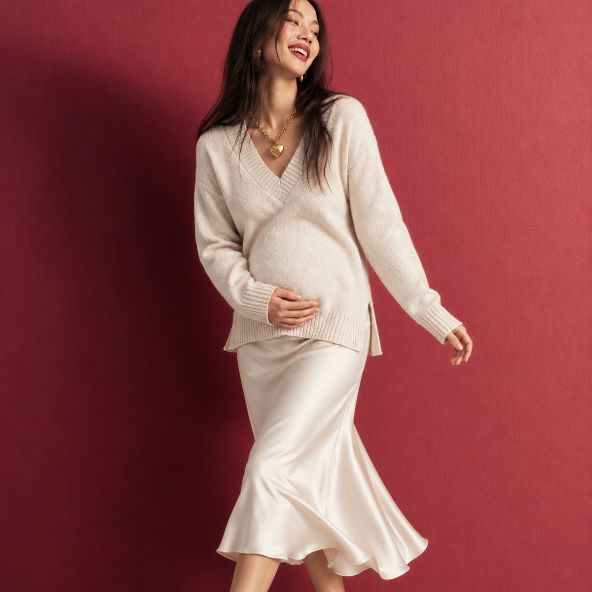Vera Nursing Knit in Oat Marle