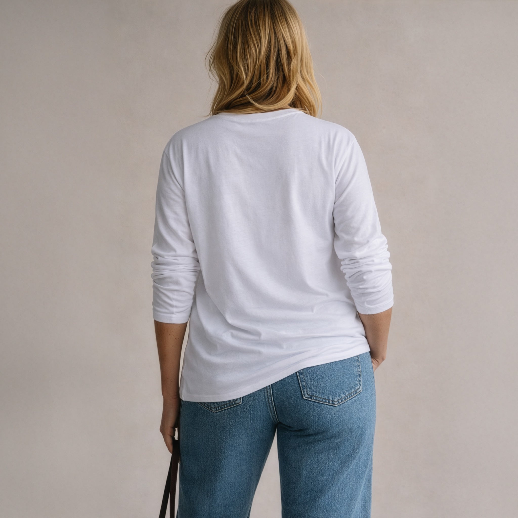 Long Sleeve Janis Tee in White