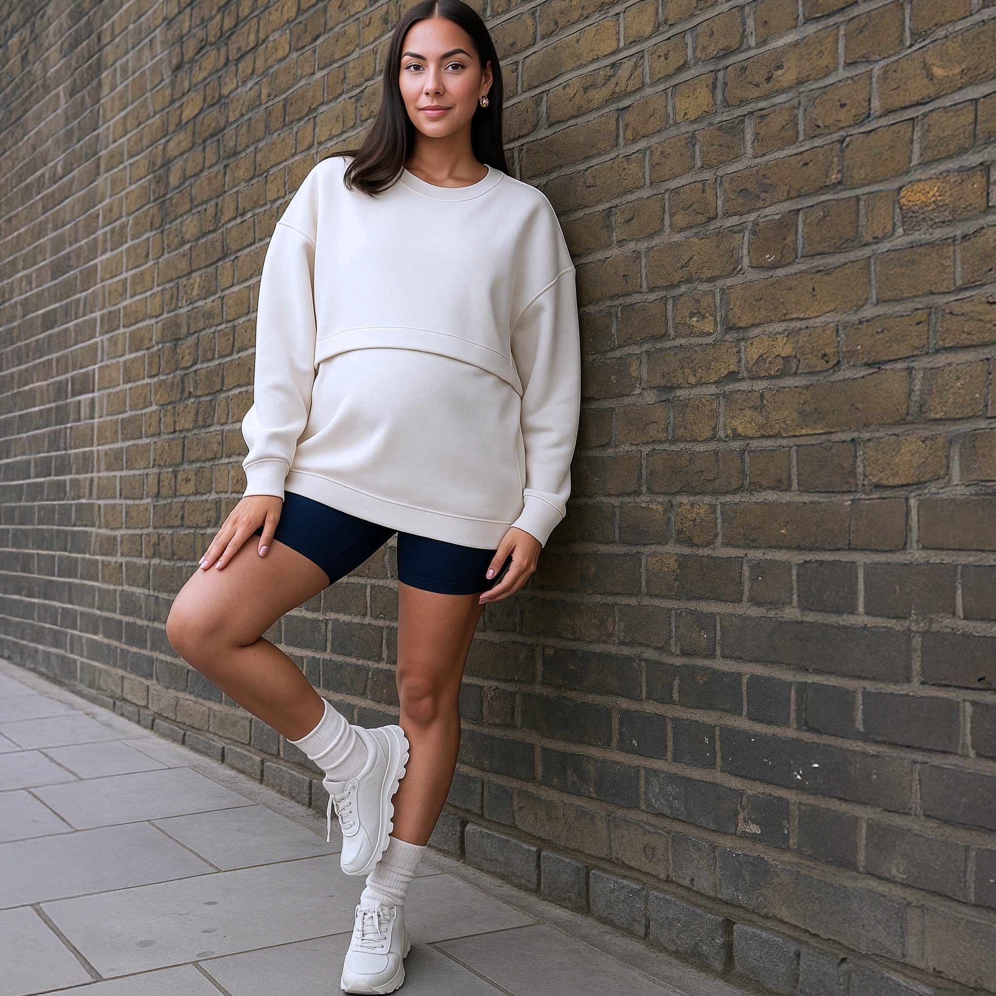 Oversized Feeding Zip Jumper