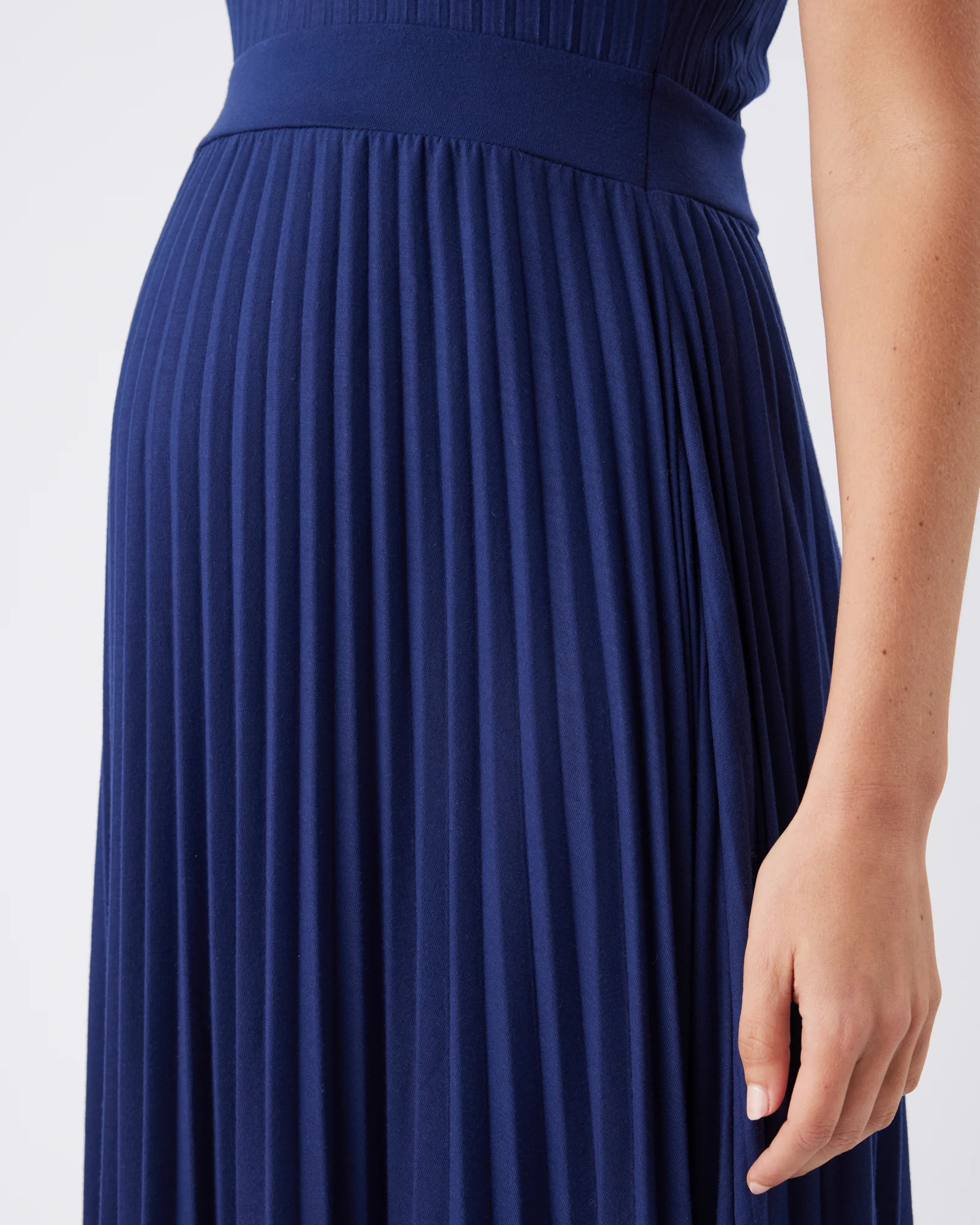 Knife Pleat Maternity Dress