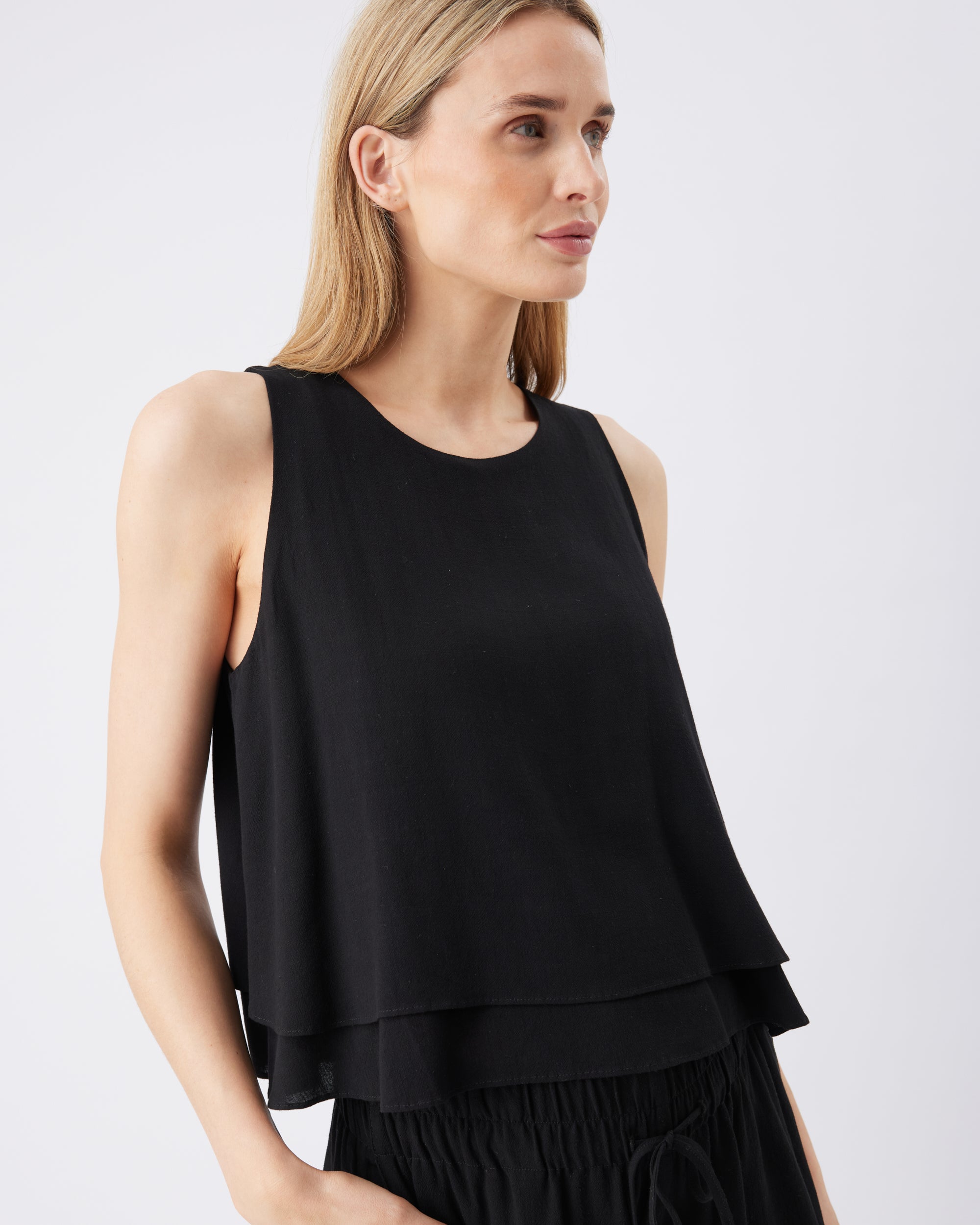 Lois Nursing Top in Black