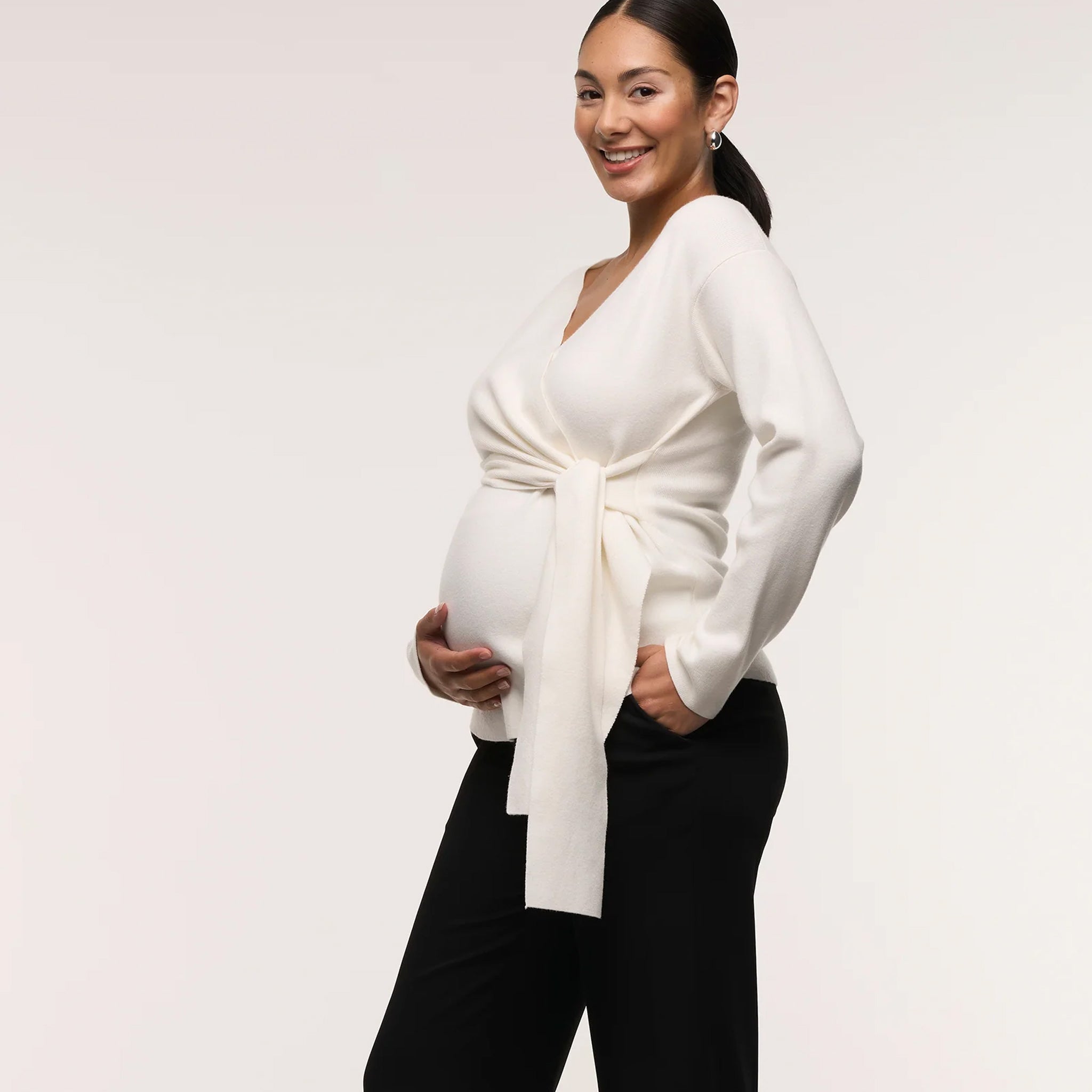 Cross Wrap Knit Feeding Top