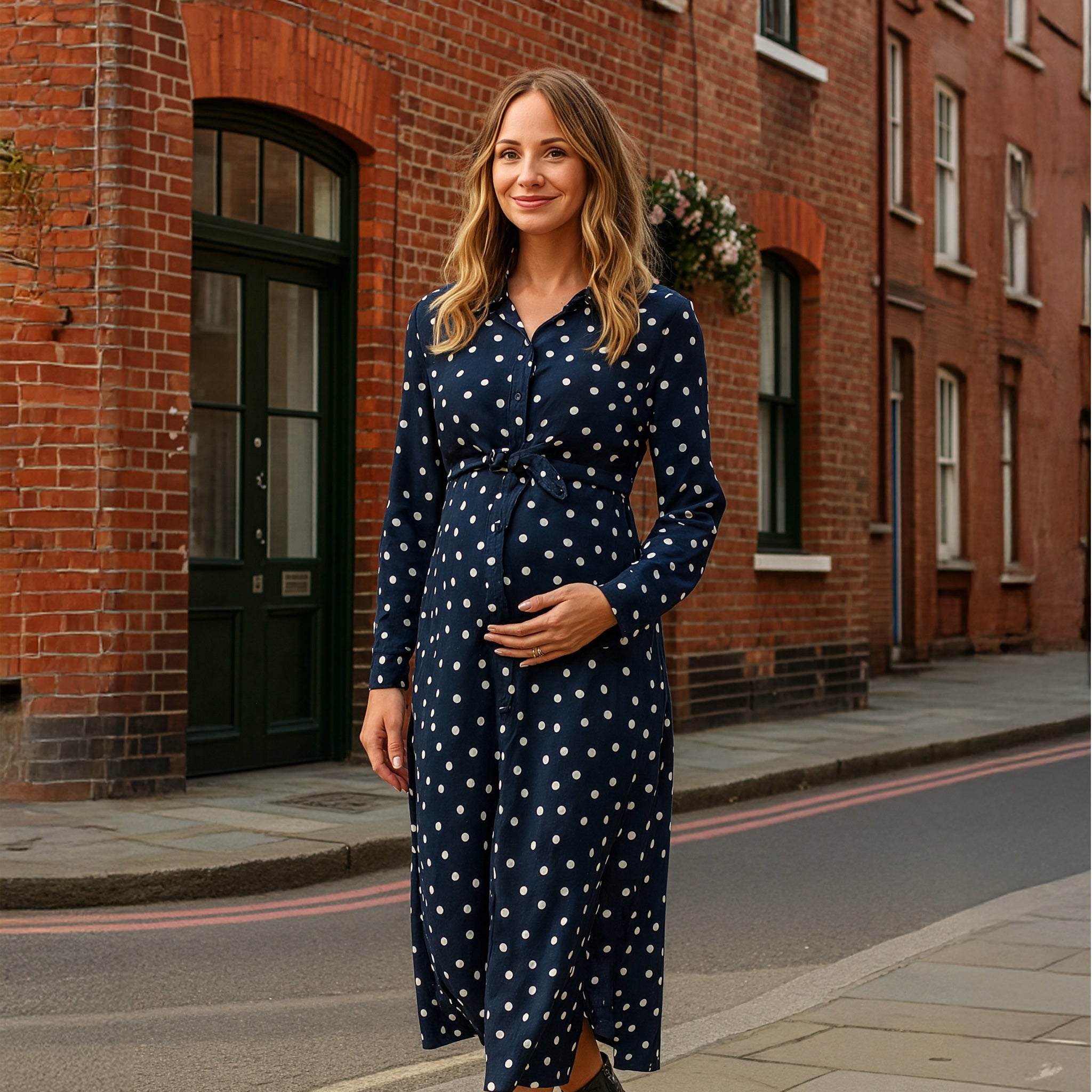 Spot Shirt Dress