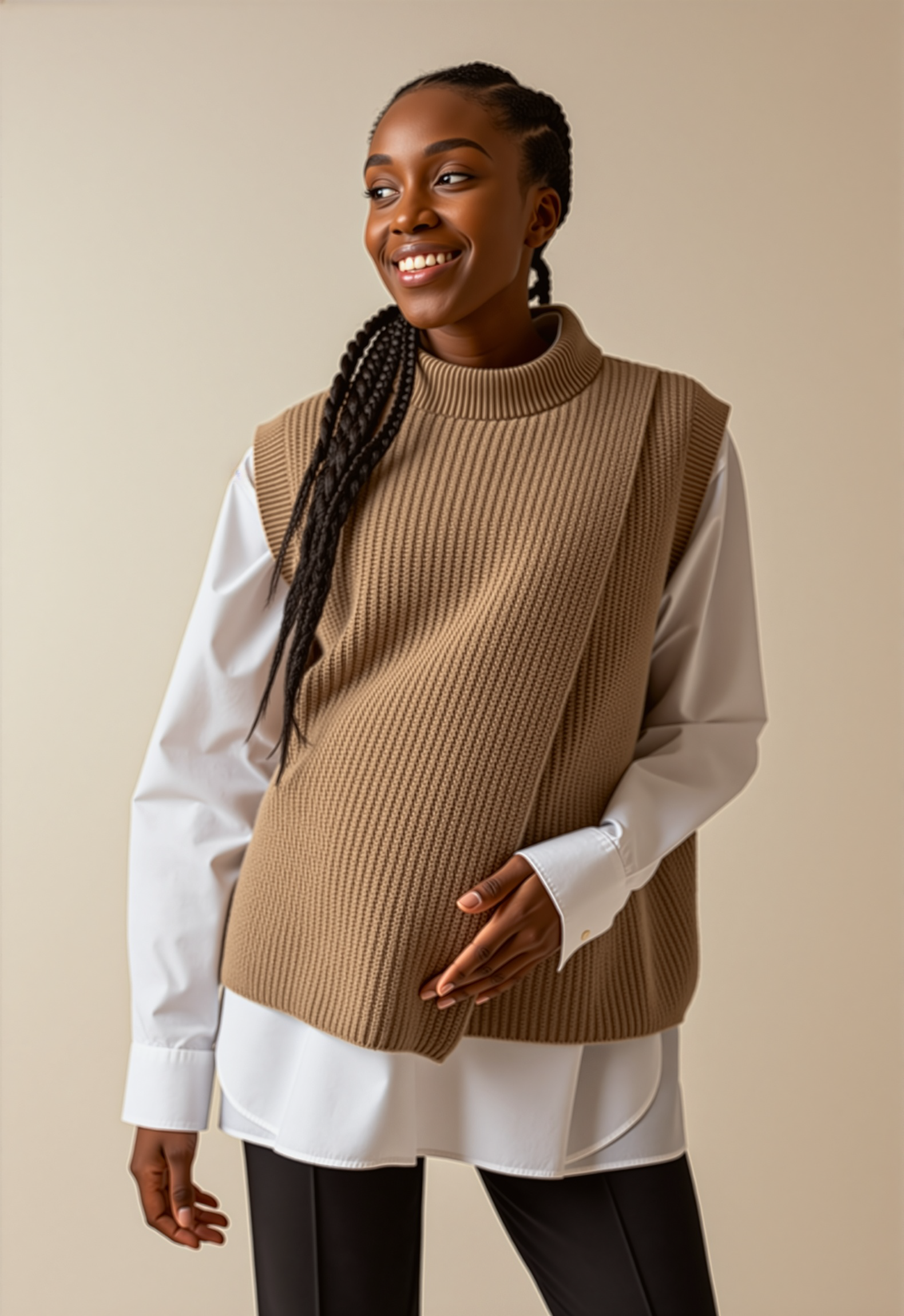Sesame Wool Vest