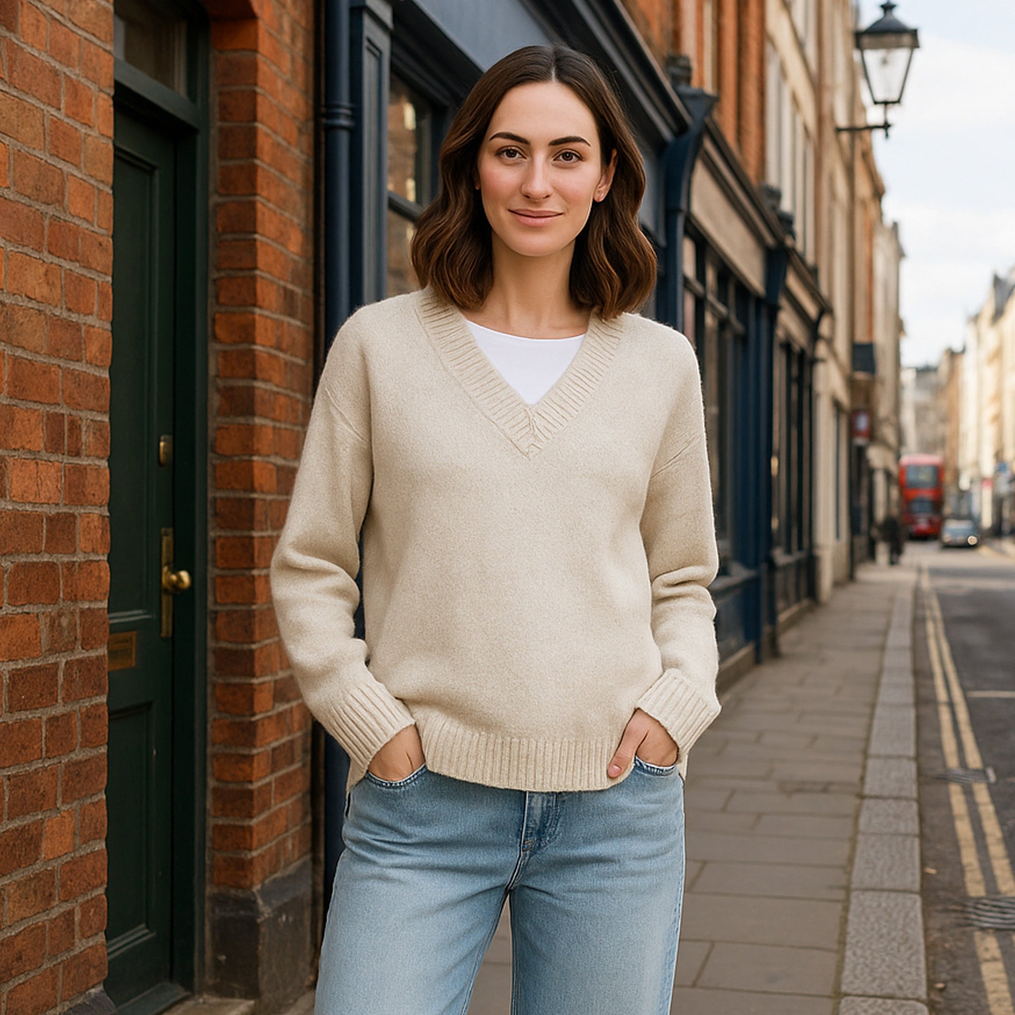 Vera Nursing Knit in Oat Marle