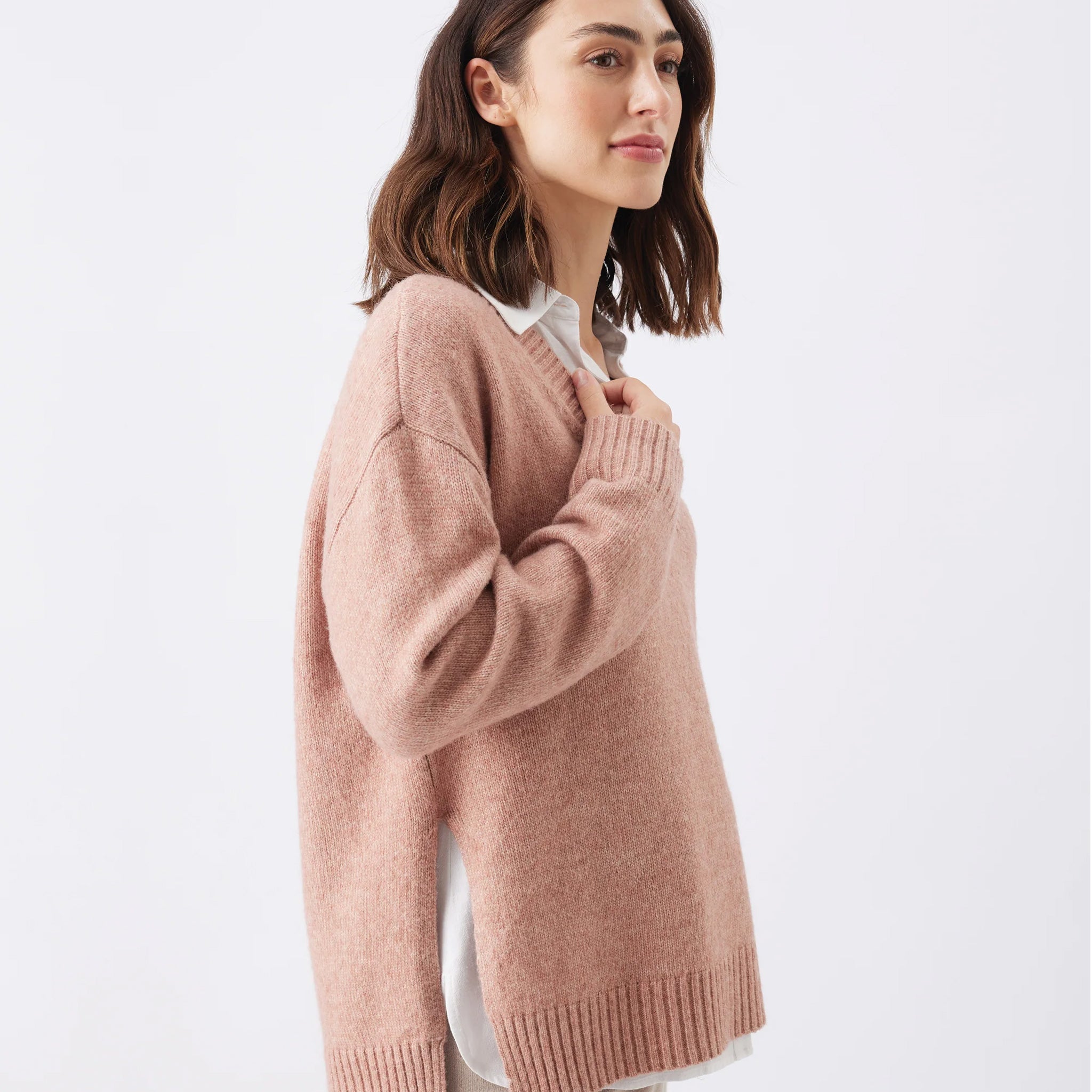 Vera Nursing Knit in Rose Marle
