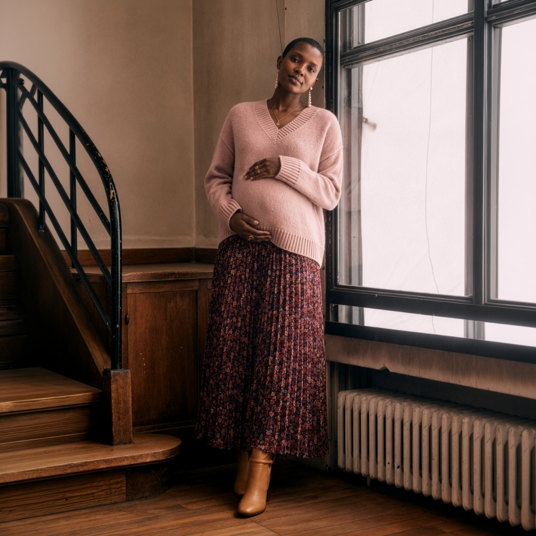 Vera Nursing Knit in Rose Marle