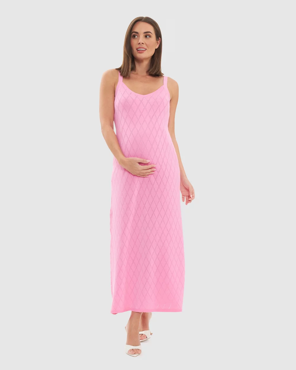 Skyla Pointelle Knit Midi Dress