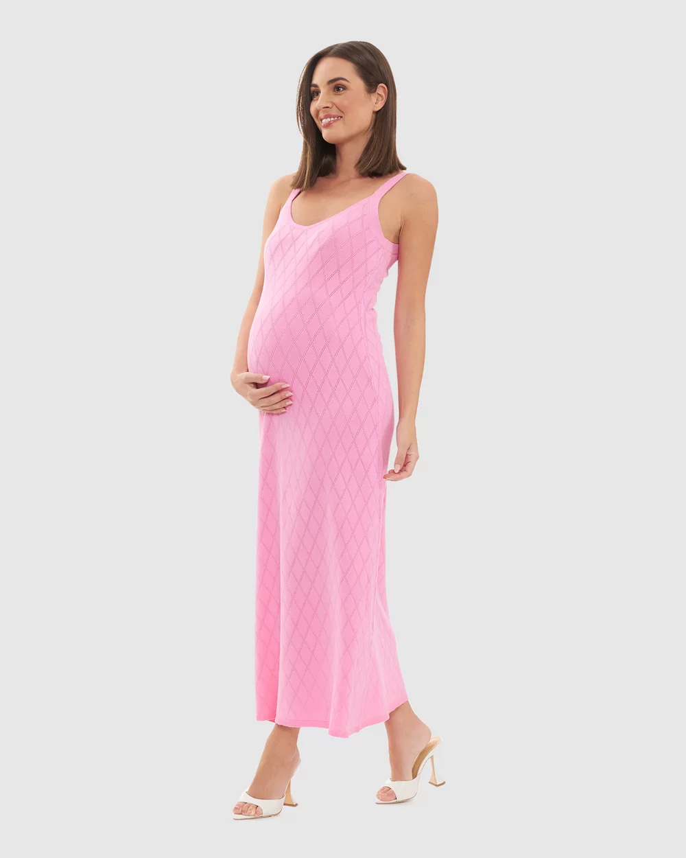 Skyla Pointelle Knit Midi Dress