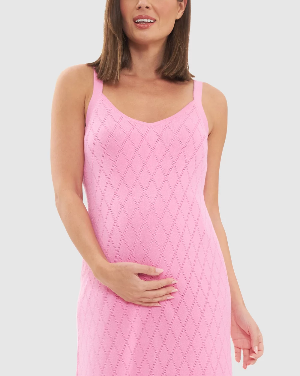 Skyla Pointelle Knit Midi Dress