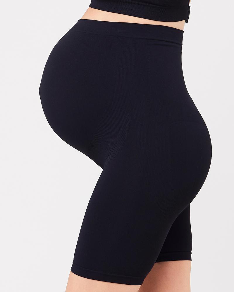 Seamless Support Thigh Shaper in Black