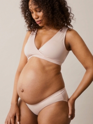 Mlqidk Women Breastfeeding Feeding Bras Button Front Opening Maternity Bra  Pregnant Nursing Bras Underwear,Pink S 