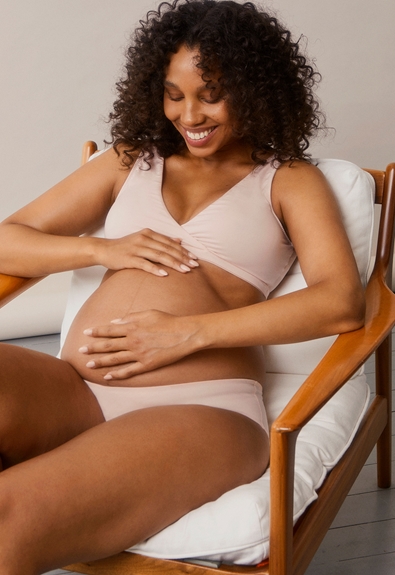 Xmarks Under the Bump Maternity Underwear, Pregnancy Panties Pink 